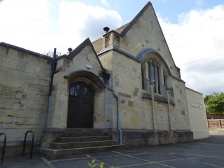 5 Four Oaks Methodist Chapel, east side of hall, 8.8.2019