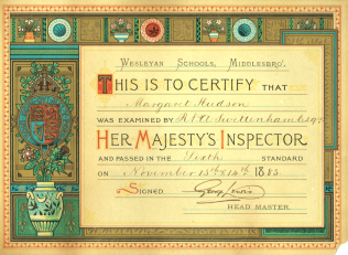 School Certificate School Certificate